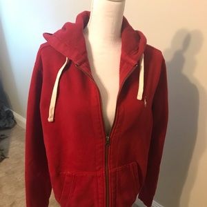 Polo hooded sweatshirt/zip front